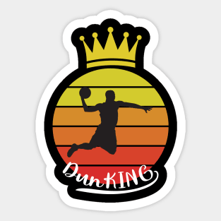 Retro vintage dunking basketball king Sticker